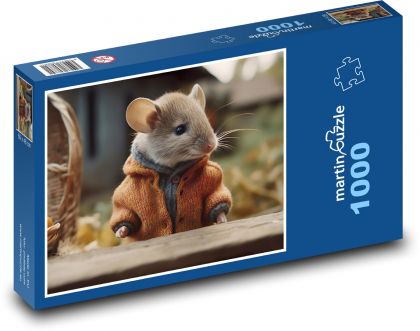Malá myška ve svetru - puzzle 1000 dílků