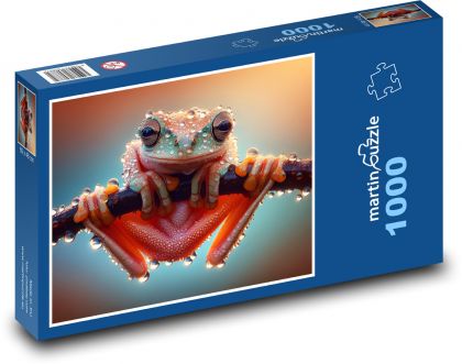 Kleiner Frosch auf einem Ast - Puzzle - 1000 Teile