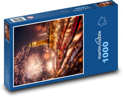 Londýn - Ohňostroj na večierku - Puzzle 1000 dielikov, rozmer 60x46 cm