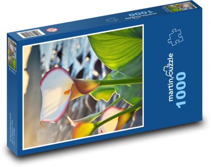 White flower by the river - Puzzle 1000 pieces, size 60x46 cm 