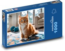 Morouhatá kočka Puzzle 1000 dílků - 60 x 46 cm