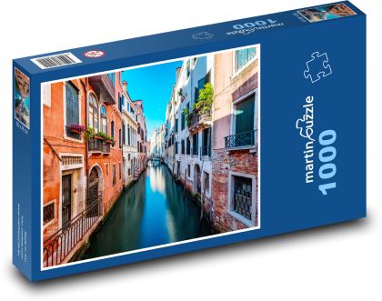 Włochy - Kanał Wenecki - Puzzle 1000 elementów, rozmiar 60x46 cm