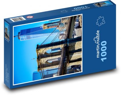 Brooklyn most - řeka, město - puzzle 1000 dílků