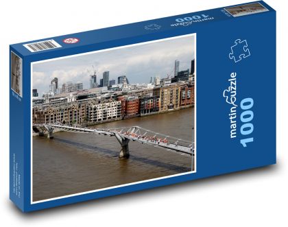 Londýn - Temže, řeka - Puzzle 1000 dílků, rozměr 60x46 cm