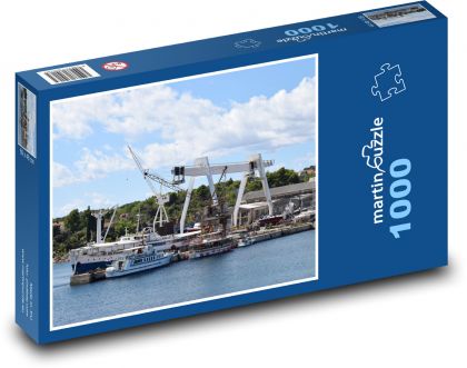 Frachtschiffe im Hafen - Puzzle - 1000 Teile