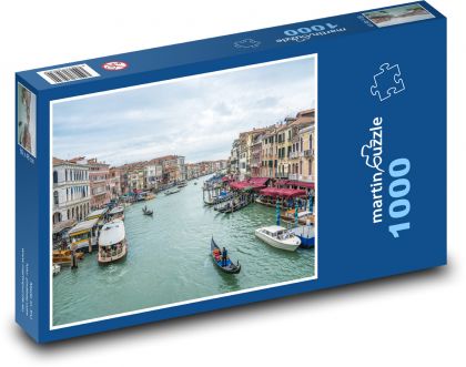 Benátky - kanál, Itálie - puzzle 1000 dílků