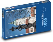 Socha - osvětlení Puzzle 1000 dílků - 60 x 46 cm