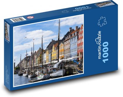 Kodaň - Dánsko, lodě - puzzle 1000 dílků