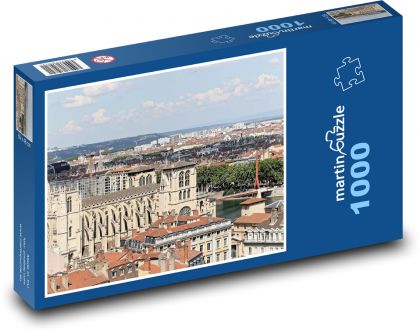 Lyon - katedrála - Puzzle 1000 dielikov, rozmer 60x46 cm