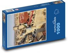 Budova - hrad, domy Puzzle 1000 - 60x46 cm