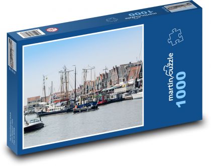 Lodě - přístav, Holandsko - puzzle 1000 dílků