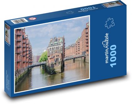 Hamburg - Nemecko, mosty - Puzzle 1000 dielikov, rozmer 60x46 cm