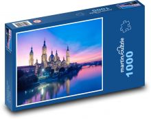 Zaragoza - Španělsko, západ slunce Puzzle 1000 dílků - 60 x 46 cm