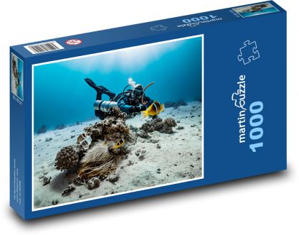 Potápač v mori - Puzzle 1000 dielikov, rozmer 60x46 cm
