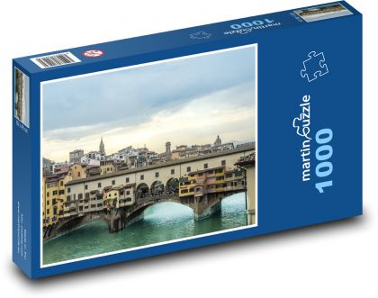 Ponte vecchio - Florencia, Taliansko - Puzzle 1000 dielikov, rozmer 60x46 cm