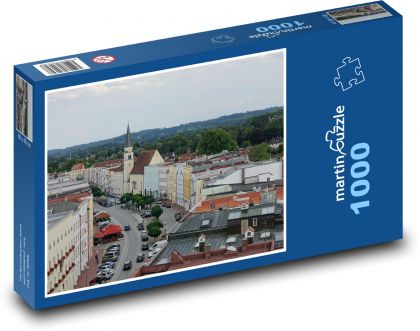 Mühldorf - Německo, náměstí - puzzle 1000 dílků