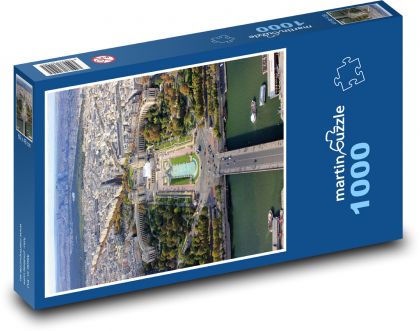 Paříž - Francie, věž - Puzzle 1000 dílků, rozměr 60x46 cm