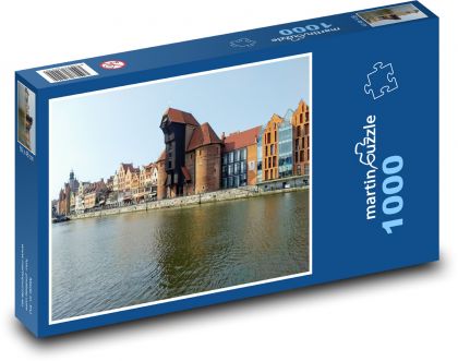 Budovy u řeky - puzzle 1000 dílků