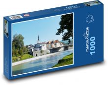 Most - řeka Isar Puzzle 1000 dílků - 60 x 46 cm