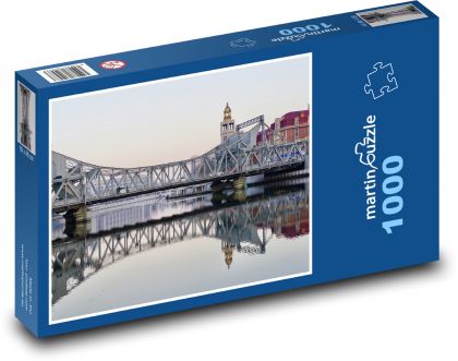 Ocelový most - řeka - puzzle 1000 dílků