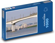 Řeka Han - západ slunce Puzzle 1000 - 60x46 cm