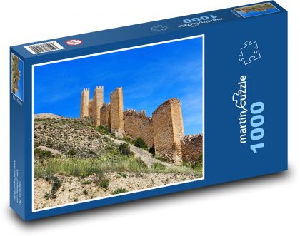 Albarracin - opevnenia, Španielsko - Puzzle 1000 dielikov, rozmer 60x46 cm
