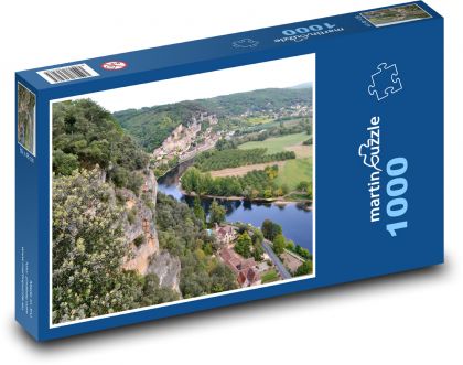 Řeka - Dordogne, Francie  - puzzle 1000 dílků