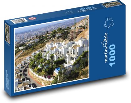 Město na pobřeží - Puzzle 1000 dílků, rozměr 60x46 cm