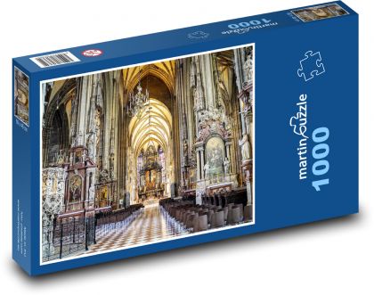Wiedeń - Austria, kościół - Puzzle 1000 elementów, rozmiar 60x46 cm