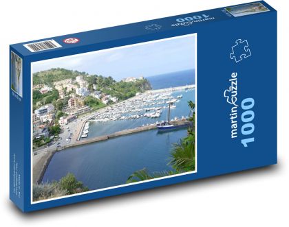 Agropoli - Taliansko, prístav - Puzzle 1000 dielikov, rozmer 60x46 cm