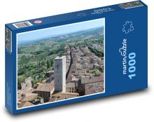 San Gimignano - Toskánsko, Itálie Puzzle 1000 - 60x46 cm