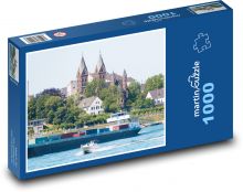 Kostel u řeky Puzzle 1000 - 60x46 cm