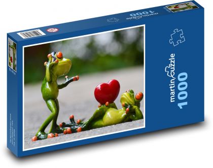 Frogs - Valentine´s Day - Puzzle 1000 pieces, size 60x46 cm 