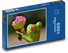 Žaba s ospravedlnením Puzzle 1000 dielikov - 60 x 46 cm 