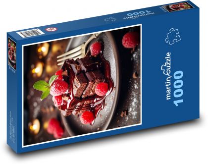 Romantický valentínsky dezert - Puzzle 1000 dielikov, rozmer 60x46 cm