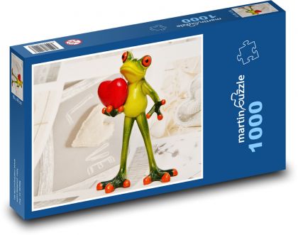 Žába - láska - Puzzle 1000 dílků, rozměr 60x46 cm