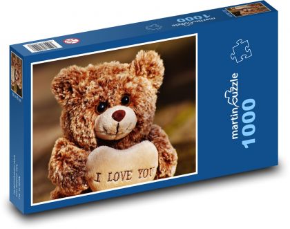 Medvedík lásky - Puzzle 1000 dielikov, rozmer 60x46 cm