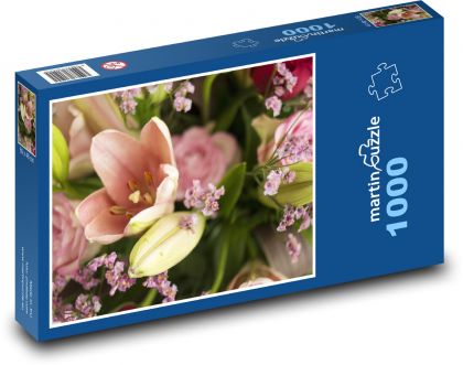Valentine´s Day Lily Bouquet - Puzzle 1000 pieces, size 60x46 cm 