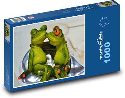 Zamilované žaby - Puzzle 1000 dielikov, rozmer 60x46 cm