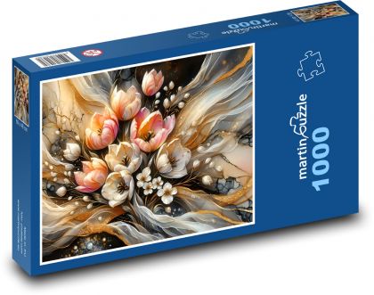 Kvety - Puzzle 1000 dielikov, rozmer 60x46 cm