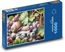 Hlemýžď v borůvkách Puzzle 1000 dílků - 60 x 46 cm