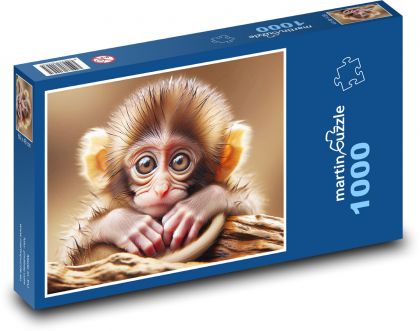 Małpka - Puzzle 1000 elementów, rozmiar 60x46 cm