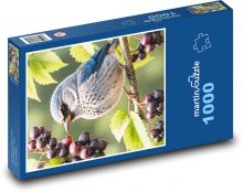 Pták na keři Puzzle 1000 dílků - 60 x 46 cm