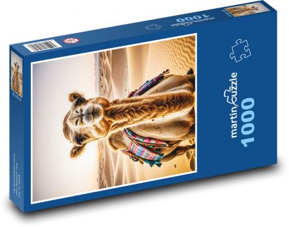 Wielbłąd na pustyni - Puzzle 1000 elementów, rozmiar 60x46 cm
