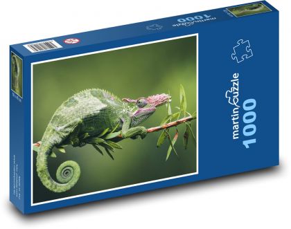 Green chameleon - Puzzle 1000 pieces, size 60x46 cm 