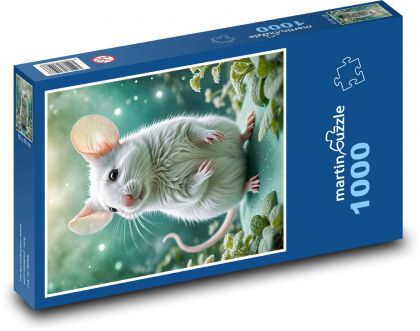 Býlá myška - Puzzle 1000 dílků, rozměr 60x46 cm
