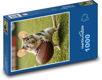 Mysz z kulką - Puzzle 1000 elementów, rozmiar 60x46 cm