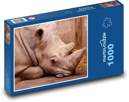 Sleeping Rhino - Puzzle 1000 pieces, size 60x46 cm 