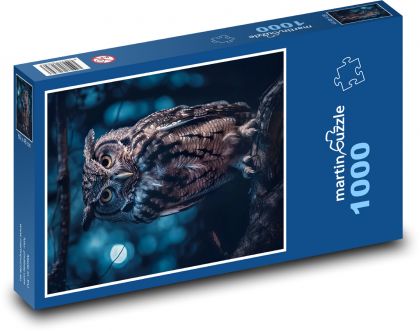 Sova v noci - Puzzle 1000 dílků, rozměr 60x46 cm