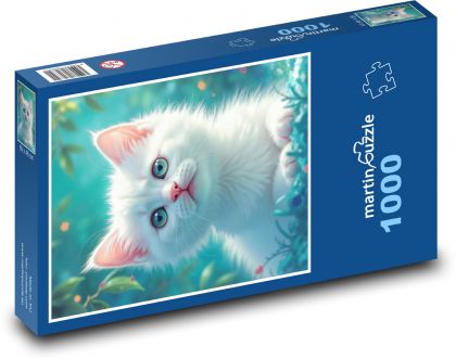 Weißes Kätzchen - Puzzle - 1000 Teile